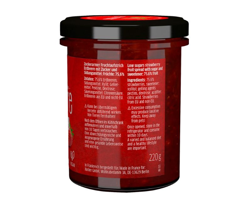Confiture de Fraises bio au xylitol - 220 g – Image 3