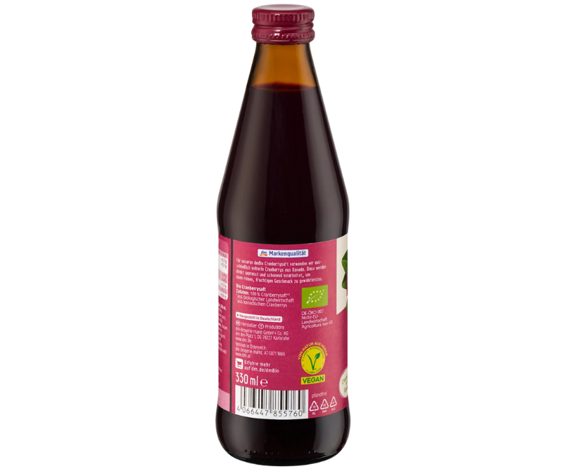 Jus de canneberge « Muttersaft » bio - 330 ml – Image 2