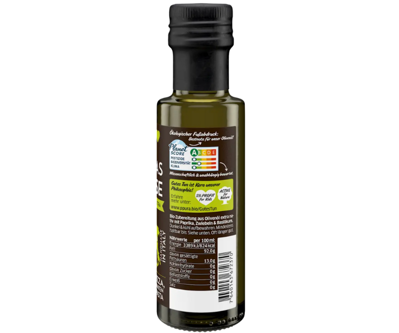 Huile d’olive extra vierge bio infusée légumes & basilic - 100 ml – Image 2