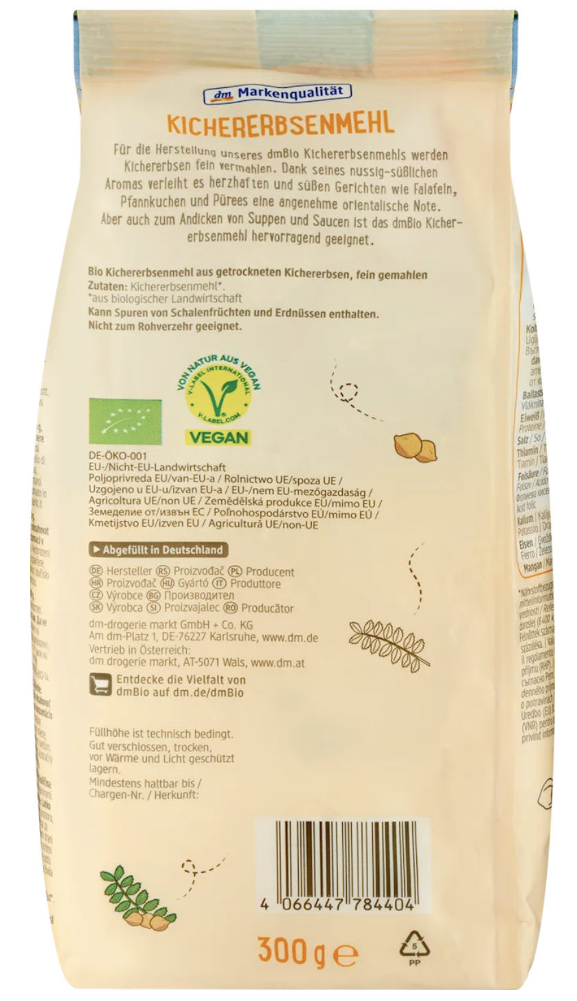 Farine de pois chiche bio sans gluten - 300 g – Image 2