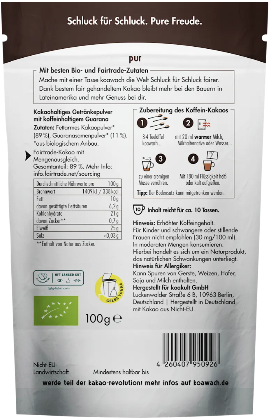 Poudre cacao & guarana bio - 100 g – Image 2