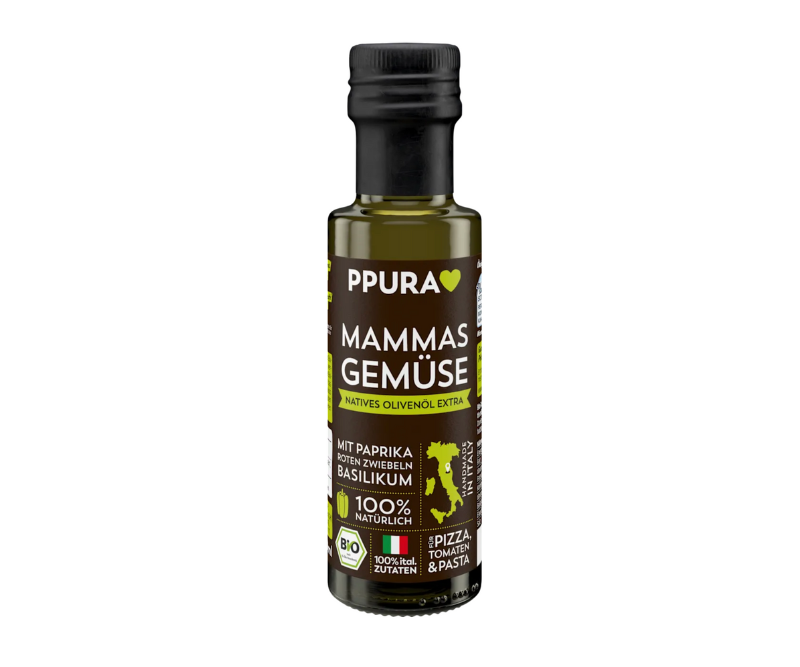 Huile d'olive paprika basilique bio