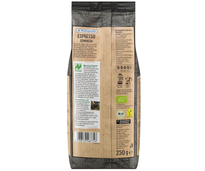Café Espresso moulu bio - 250 g – Image 2