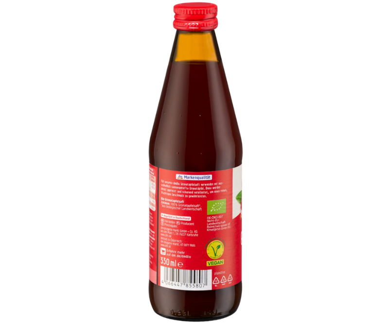 Jus de grenade bio non filtré – 750 ml – Image 2