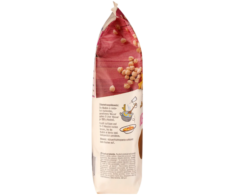 Pâtes Fusilli aux pois chiches bio sans gluten – 300 g – Image 2