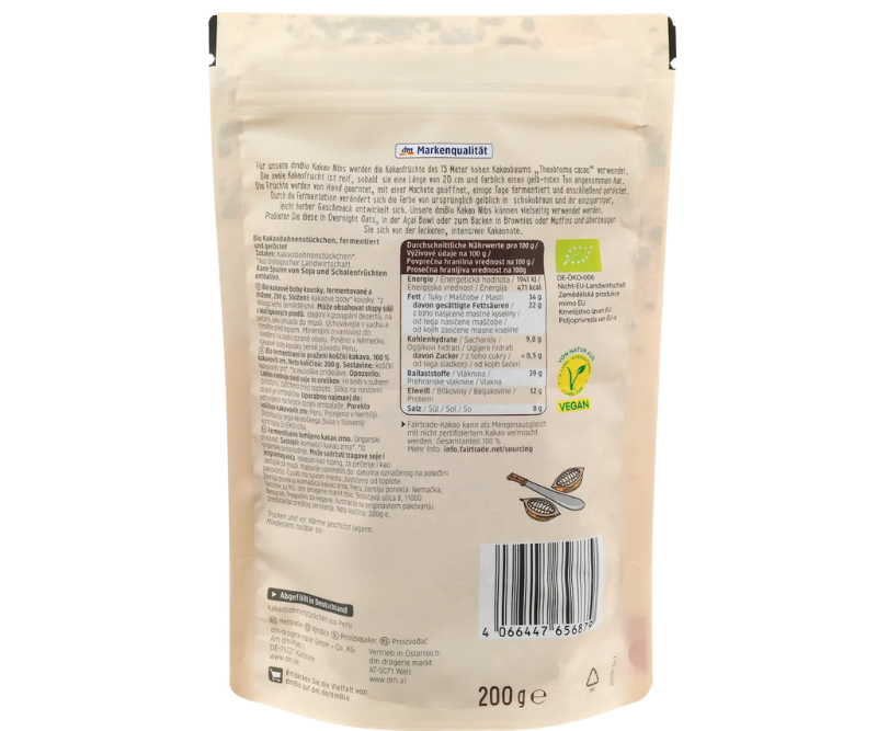 Éclats de fèves de cacao bio – 200 g – Image 2