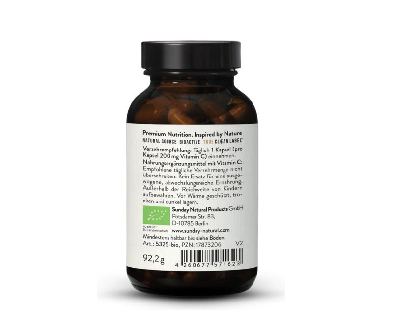 Vitamine C Complexe Bio – 100 gélules végétales – Image 2