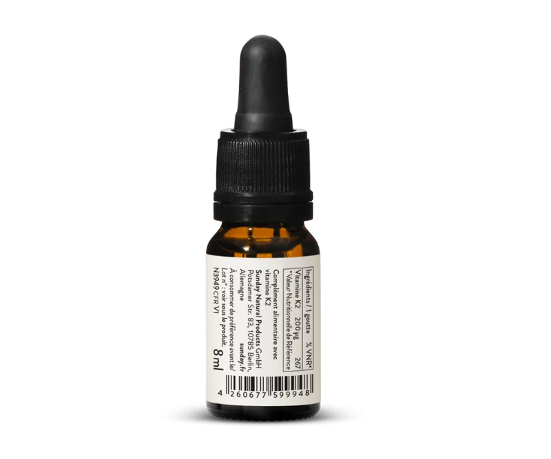 Vitamine K2 MK7 tout-trans 200 µg – 8 ml (300 gouttes) – Image 2