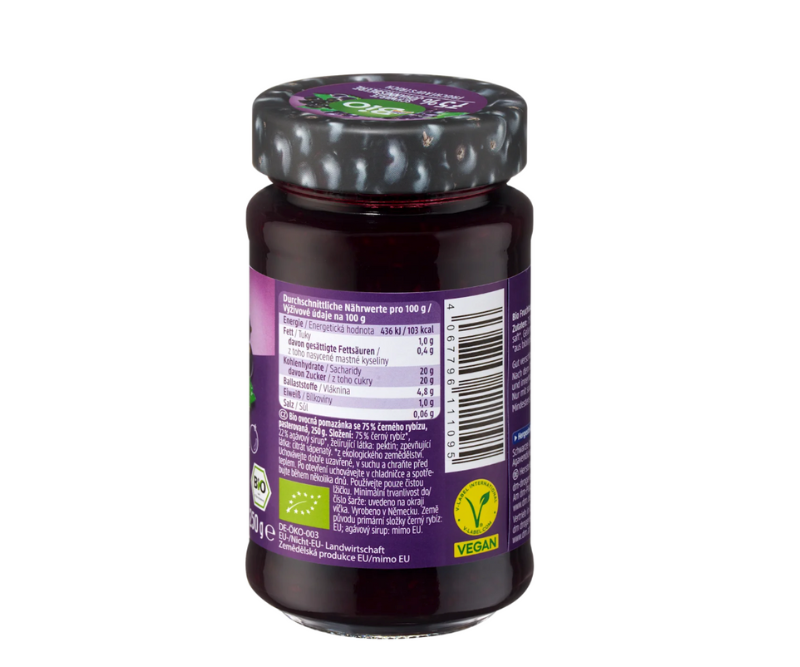 Confiture de cassis noir 75 % de fruits – 250 g – Image 3