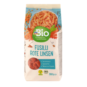 Pâtes Fusilli lentilles corail bio
