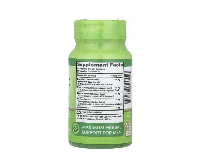 Horny Goat Weed avec Maca – Formule Végane pour la Vitalité Masculine – 60 Gélules – Image 2