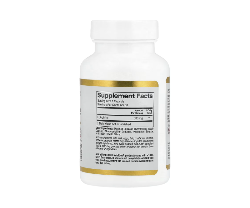 L-Arginine 500 mg (60 gélules végétales) – Image 2