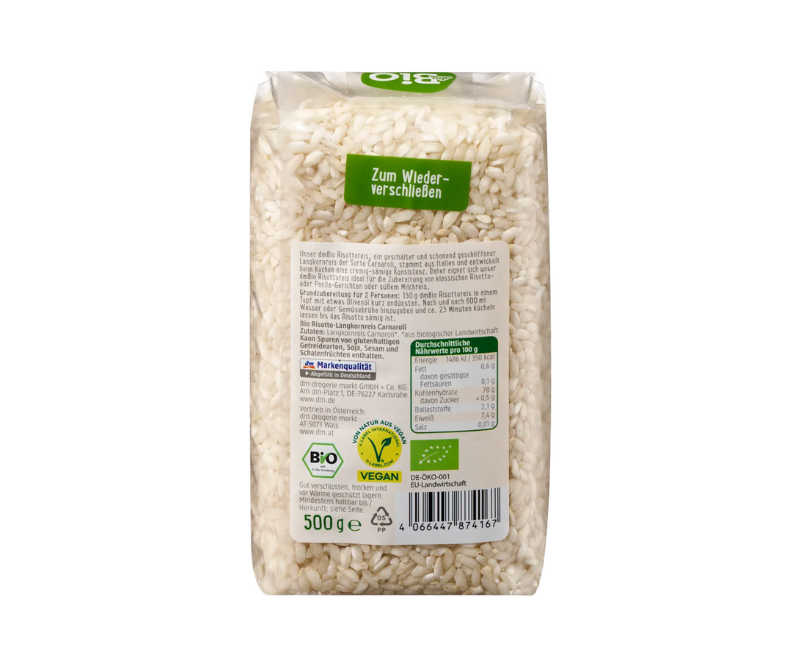 Riz Carnaroli Bio pour Risotto – 500 g – Image 2