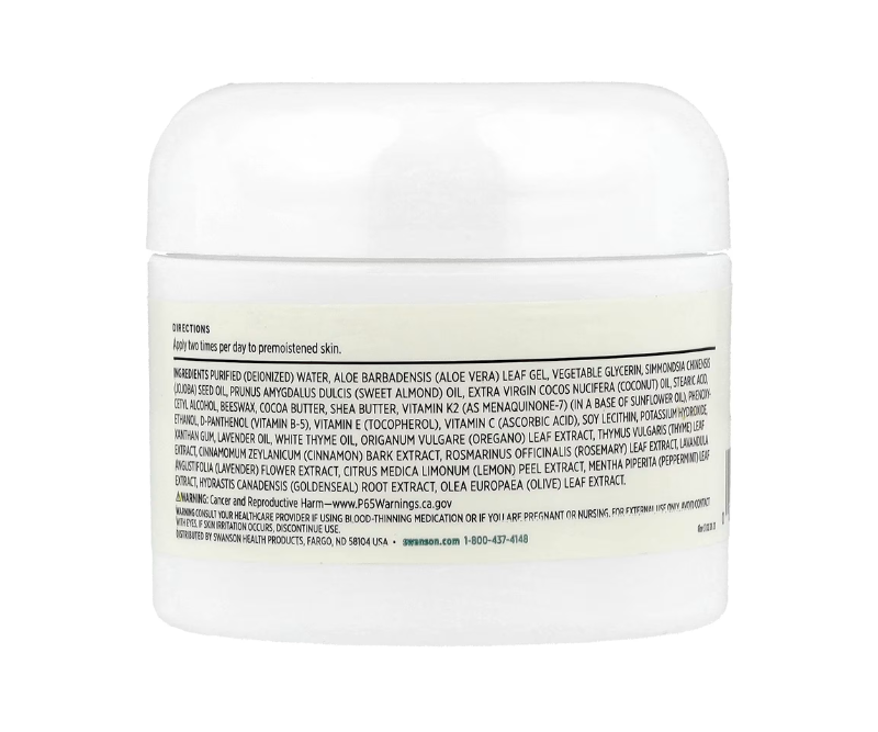 Crème à la Vitamine K – Soin apaisant et illuminateur – 59 ml – Image 2