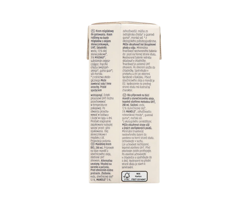 Crème cuisine à l’amande bio – 200 ml – Image 4