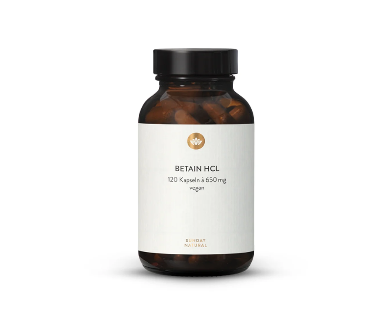 Bétaïne HCL 650 mg – 120 gélules végétales