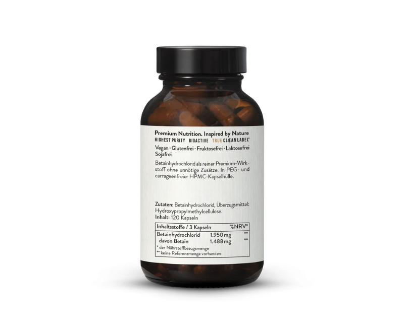 Bétaïne HCL 650 mg – 120 gélules végétales – Image 2