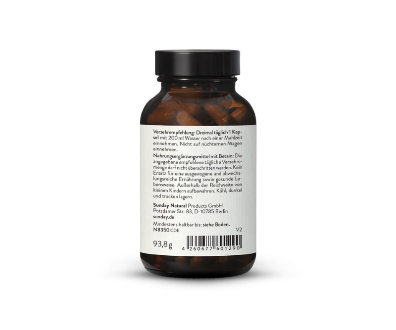 Bétaïne HCL 650 mg – 120 gélules végétales – Image 3