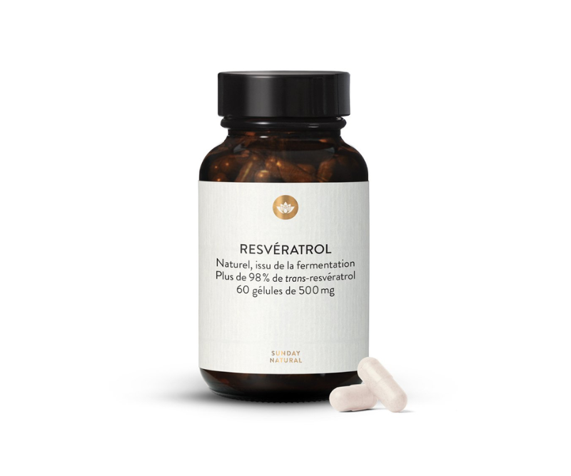 Resvératrol 500 mg (Trans-resvératrol Veri-te™) – 60 gélules vegan