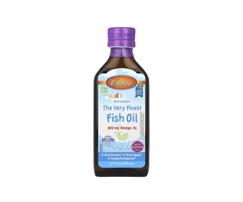 Huile de Poisson Oméga-3 Enfant – Saveur Fruits Rouges – 200 ml
