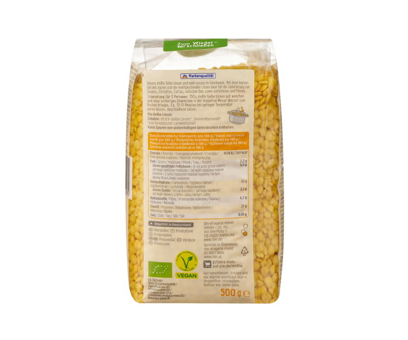 Lentilles jaunes bio – 500 g – Image 2