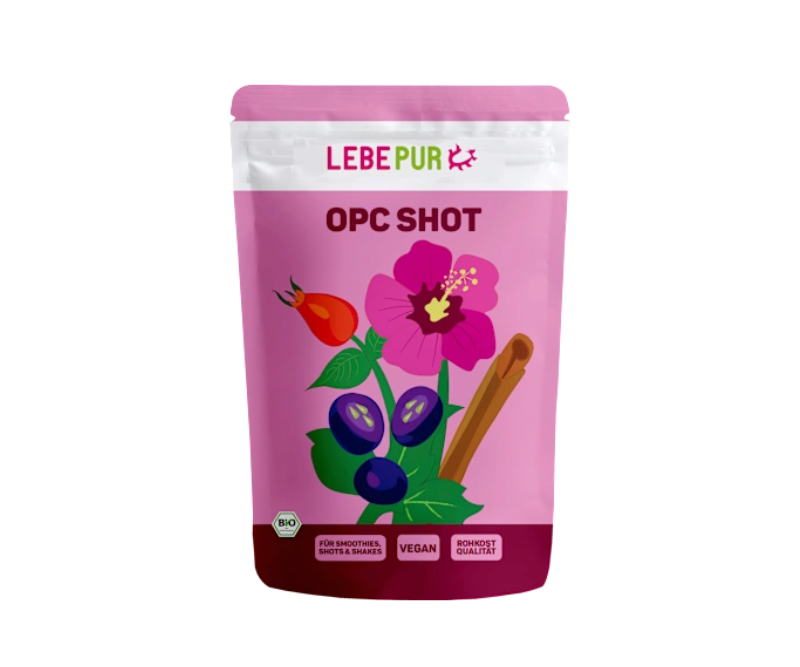 OPC Shot bio – poudre végétale antioxydante aux pépins de raisin, hibiscus et aronia