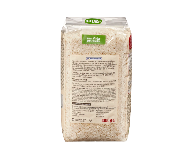 Riz basmati blanc bio – 1000 g – Image 2