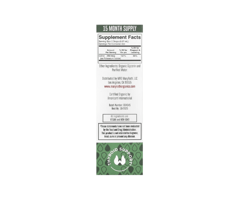 Iode liquide bio 250 µg – Soutien thyroïdien & métabolisme – 30 ml – Image 2