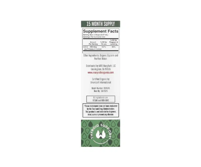 Iode liquide bio 250 µg – Soutien thyroïdien & métabolisme – 30 ml – Image 2