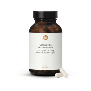Vitamine B3 (Nicotinamide) 500 mg – Énergie cellulaire & système nerveux – 120 gélules