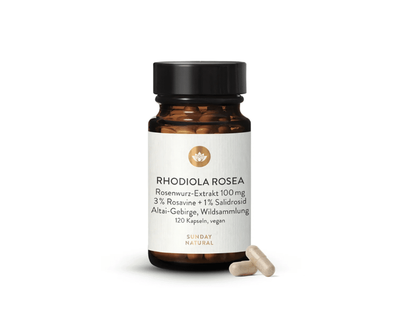 Rhodiola Rosea Extrait 100 mg – Énergie mentale & résistance au stress – 120 gélules végétales