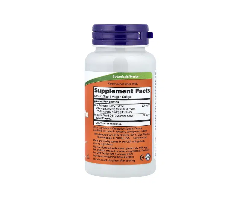 Palmier nain (Saw Palmetto) avec huile de pépins de courge – 90 softgels végétaux – Image 2